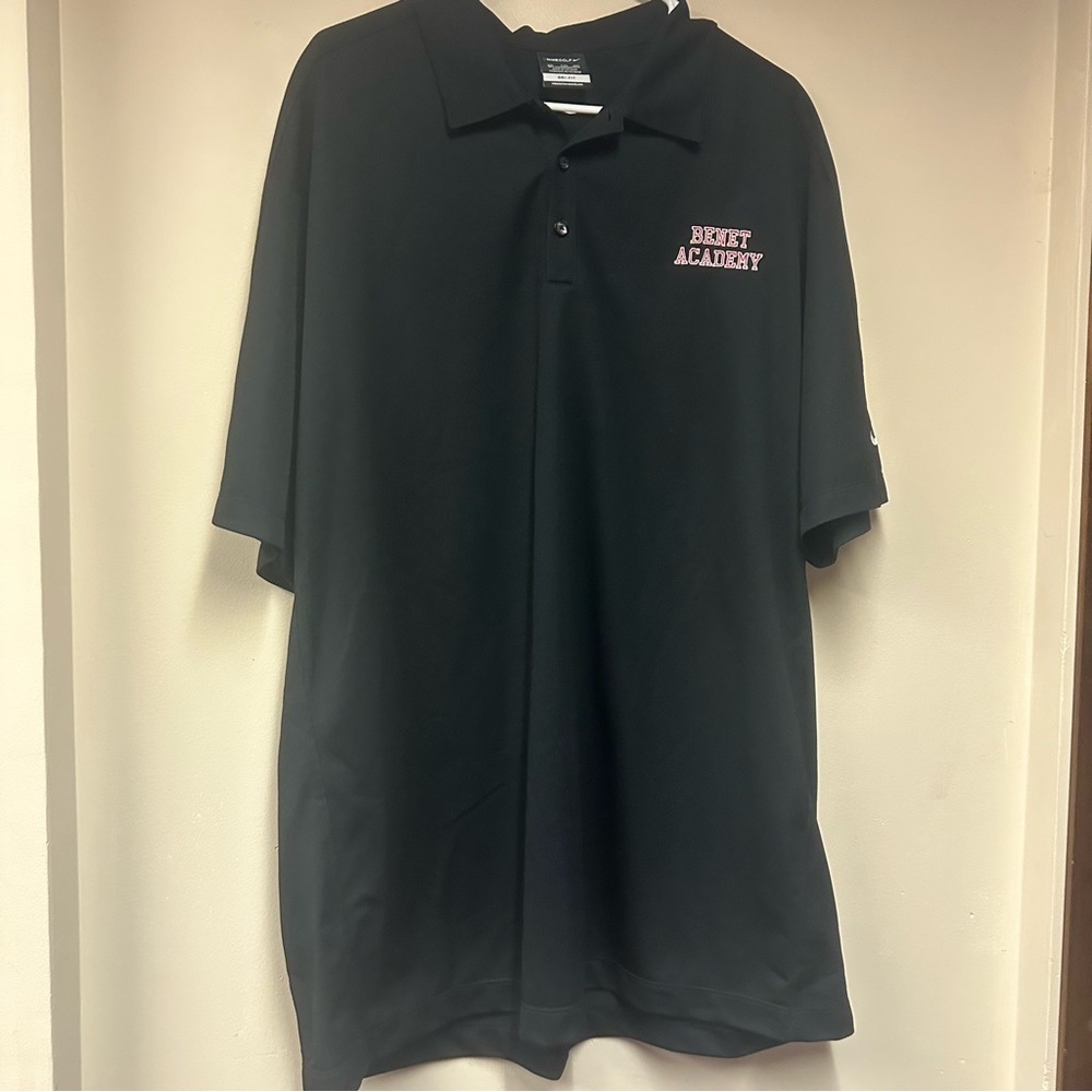 Nike Black Polo Shirt‎ with Red Embroidery